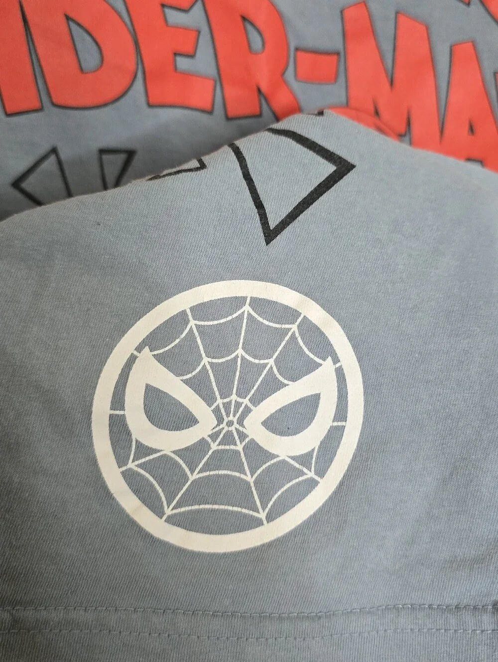 Marvel Spider-Man T-Shirt Boys M 7/8 Blue Graphic Amazing Superhero Cotton Youth